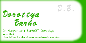 dorottya barho business card